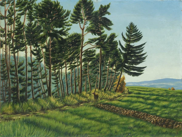 Adolf Dietrich — WALDRAND BEI LANGENARGEN, 1917EDGE OF THE FOREST NEAR LANGENARGEN, 1917