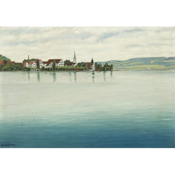 Adolf Dietrich — BERLINGEN VOM UNTERSEE AUS, 1926BERLINGEN SEEN FROM THE UNTERSEE, 1926
