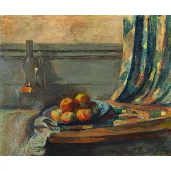 Adolphe Milich — "Pommes et draperie".