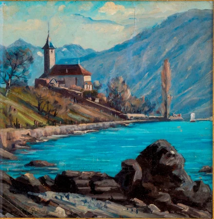 Eglise au bord du Léman