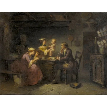 Familie beim Frühstück