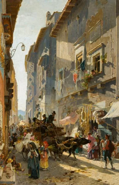 Aerni, Franz Theodor — Die Via del Mercato in Rom