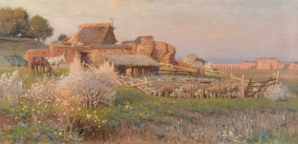 Aerni, Franz Theodor — Landschaft in der römischen Campagna