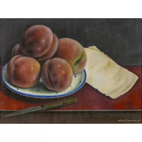 Aimé Barraud — Nature morte aux pêches.