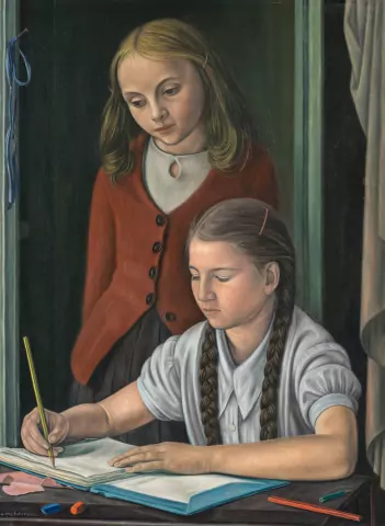 Portrait de deux jeunes filles