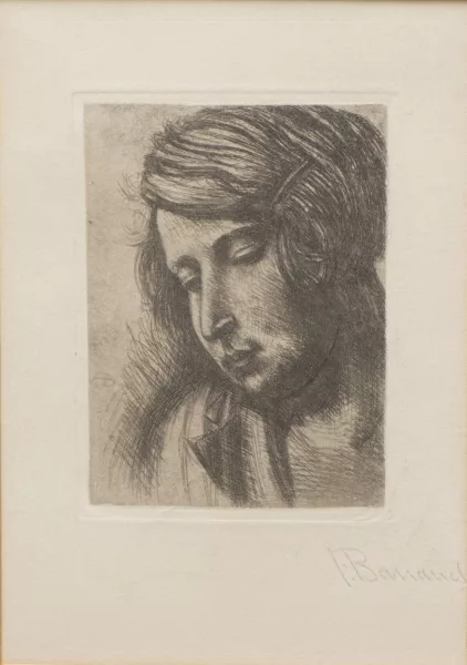 Aimé Barraud — Aimé Victor BARRAUD (1902-1954), 'Portrait de femme', eau forte