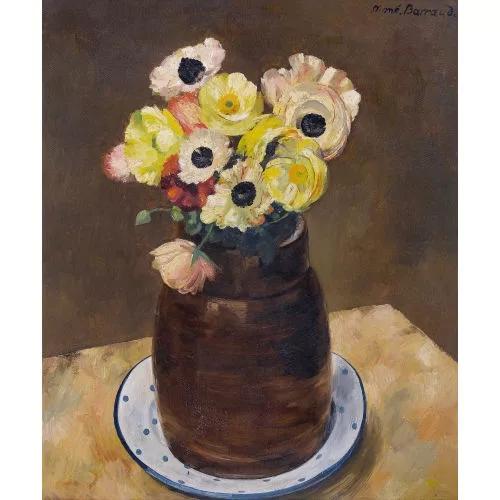 Aimé Barraud — Stillleben mit Anemonen.
