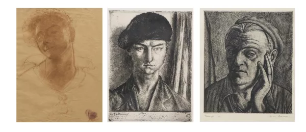 Aimé Barraud — Aimé Victor BARRAUD (1902-1954), ensemble de trois portraits