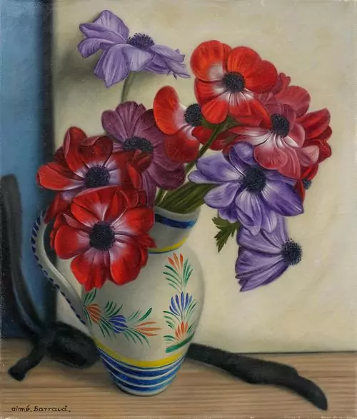 BARRAUD, AIME — Still life of flowers with anemones. — Koller Auktionen