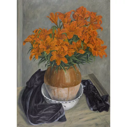 Aimé Barraud — Stillleben mit Feuerlilien.