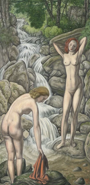 Aimé Barraud — Baigneuses à la cascade, 1939