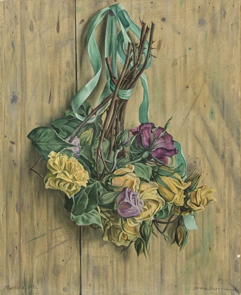 Aimé Barraud — Blumenstillleben mit Trockenblumen