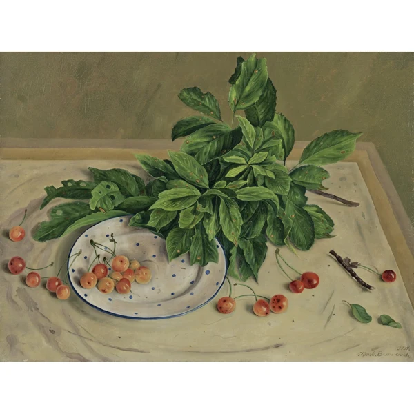 Aimé Barraud — NATURE MORTE AUX CERISES, 1934STILL LIFE WITH CHERRIES, 1934