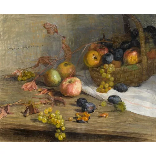 Aimée Rapin — Herbstliches Stillleben mit Obst.