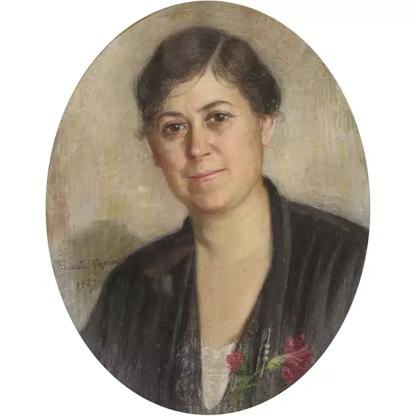 Brustporträt einer Dame mit Nelke