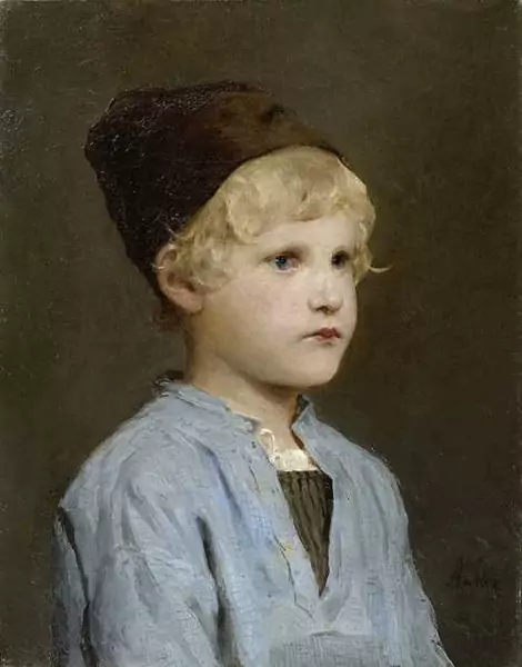 ALBERT ANKER — Bildnis eines Knaben mit Mütze. — Koller Auktionen