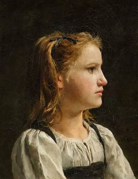 ALBERT ANKER — Portrait of a girl. — Koller Auktionen