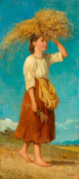 ALBERT ANKER — Die Ährenträgerin (Glaneuse) 1872. — Koller Auktionen