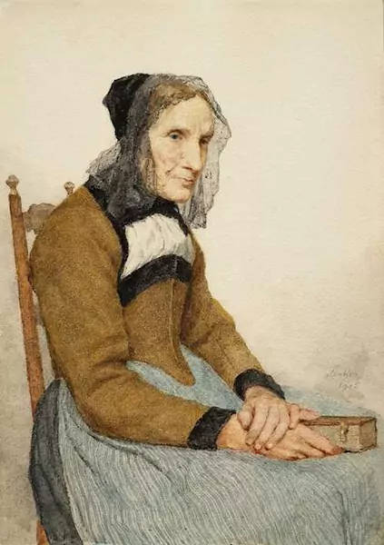 ALBERT ANKER — Grandmother with Bible. 1905. — Koller Auktionen