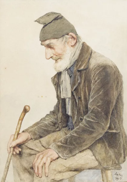 Albert Anker — Sitzender Grossvater.
