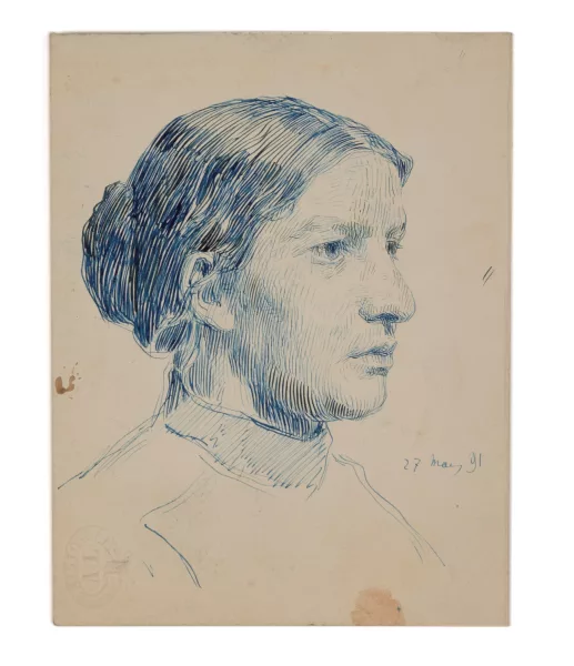 Albert Anker — Portrait de femme,