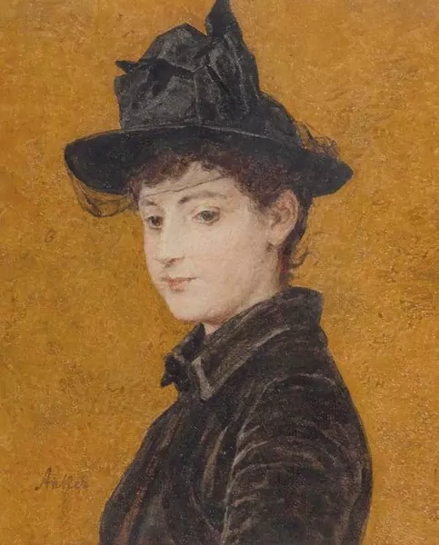 ALBERT ANKER — Bildnis einer Dame mit Hut. — Koller Auktionen