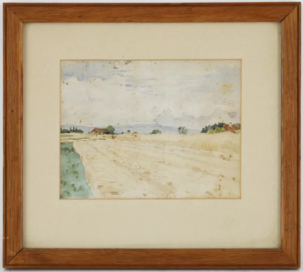 Albert Anker — Albert Anker (1831-1910), \\Paysage à Anet\\, mine