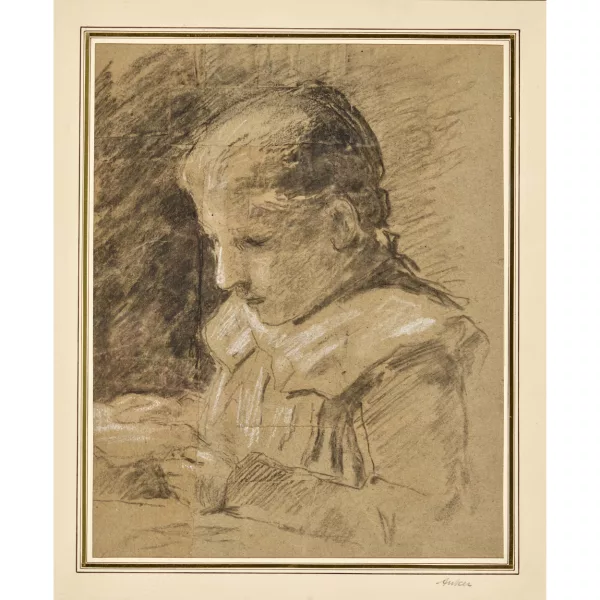 Albert Anker — Lesendes Mädchen/Lesende alte Frau.