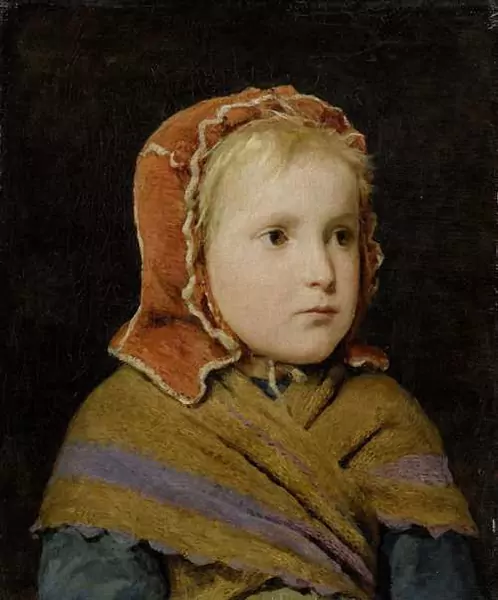 ALBERT ANKER — Mädchen mit roter Haube. Um 1866. — Koller Auktionen