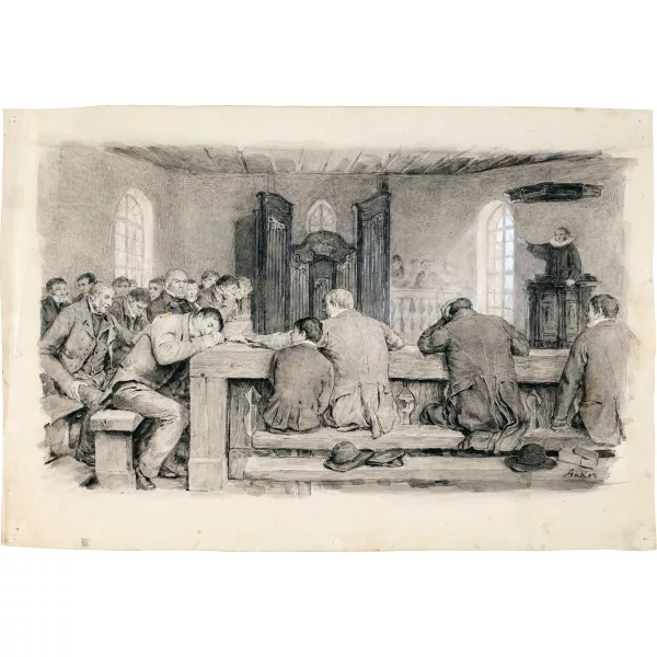 Albert Anker — Felix - Der Träumer Illustration zu Jeremias Gotthelfs Roman "Die Käserei in der Vehfreude"