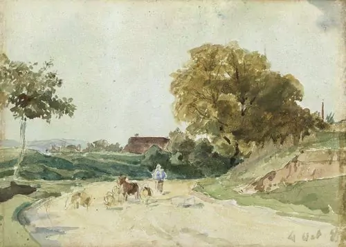 ALBERT ANKER — Landschaft mit Hirte. — Koller Auktionen
