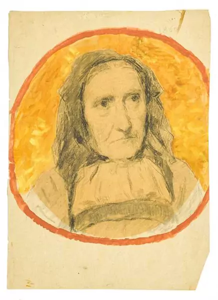 ALBERT ANKER — Studie für eine Fayence, verso mit Männerstudie. 1860. — Koller Auktionen