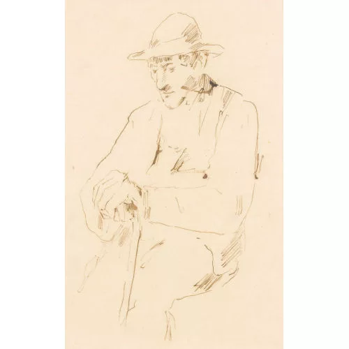 Albert Anker — Sitzender alter Mann.