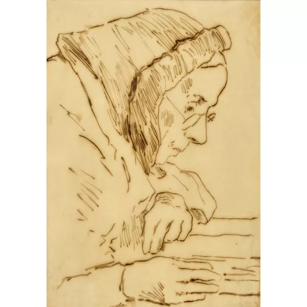 Albert Anker — Alte Frau bei der Lektüre.