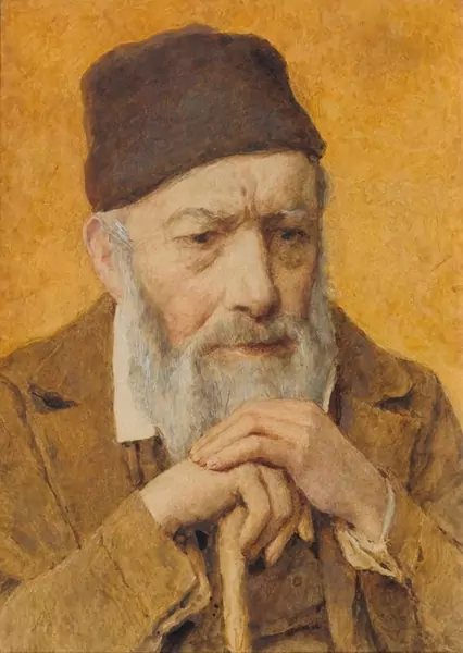 ANKER, ALBERT — Half-length portrait of a farmer wearing a cap. 1910. — Koller Auktionen