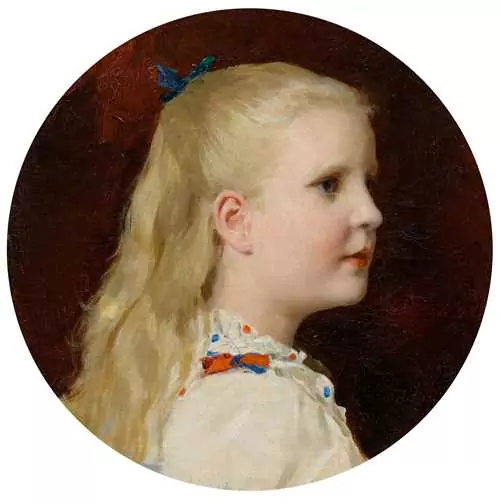 ALBERT ANKER — Portrait of a girl. — Koller Auktionen
