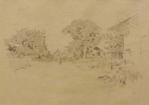 ALBERT ANKER — Recto: Sitzender alter Mann mit Pfeife. Verso: Landschaftsskizze. 1903. — Koller Auktionen