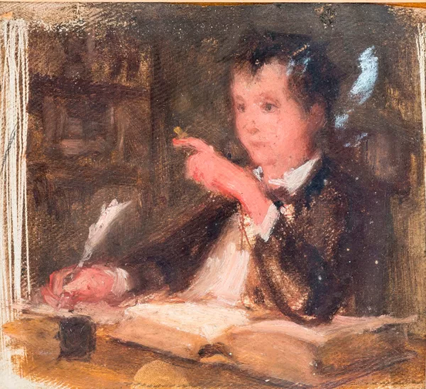 Albert Anker — Garçon à l'étude