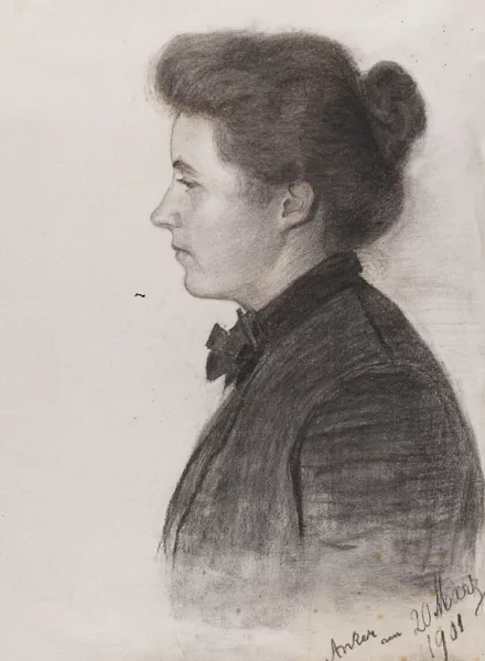 Albert Anker — Frauenportrait im Profil