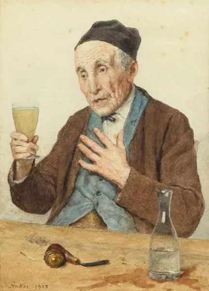 ALBERT ANKER — Der letzte Absinth. 1908. — Koller Auktionen