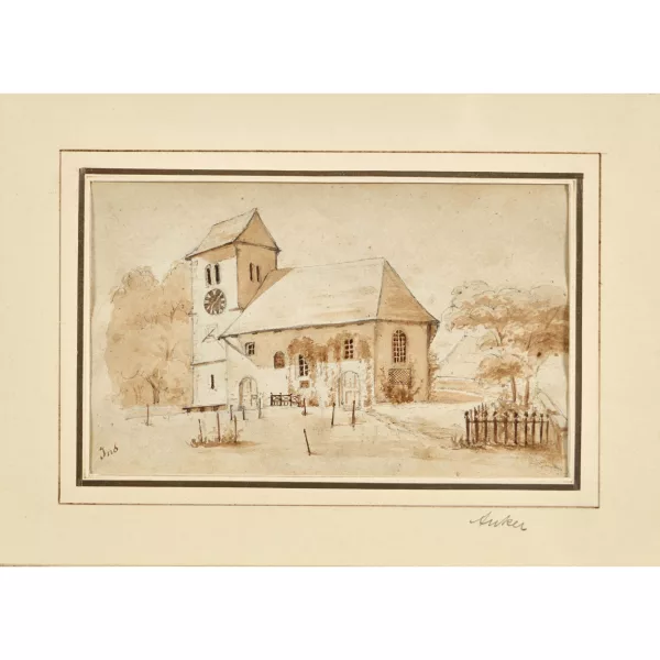 Albert Anker — Die Kirche von Ins.