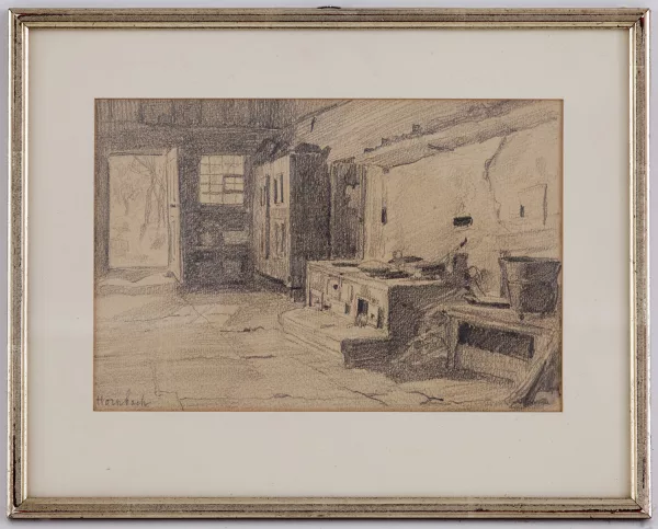 Albert Anker — Albert Anker (1831-1910), Hornbach, Intérieur de