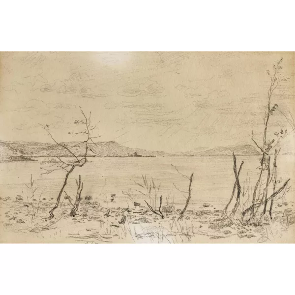 Albert Anker — Ansicht des Bielersees.