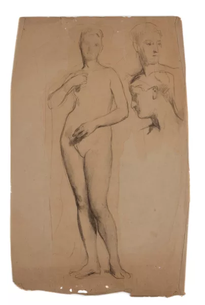 Albert Anker — Etudes de nus féminins et de tête
