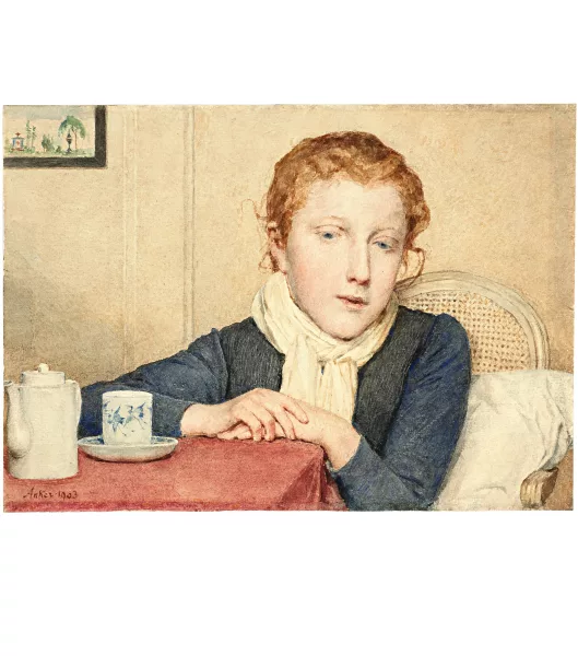 Albert Anker — Genesendes Mädchen