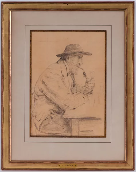 Albert Anker — Albert Anker (1831-1910), Vieil homme à la pipe