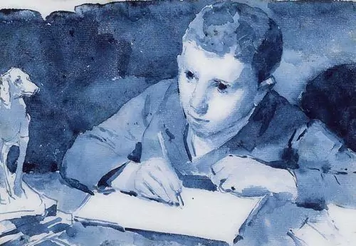 ALBERT ANKER — Zeichnender Knabe. — Koller Auktionen
