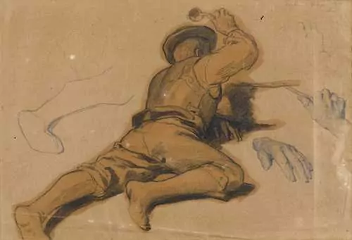 ALBERT ANKER — Studie zu "Die Kappeler Milchsuppe". — Koller Auktionen
