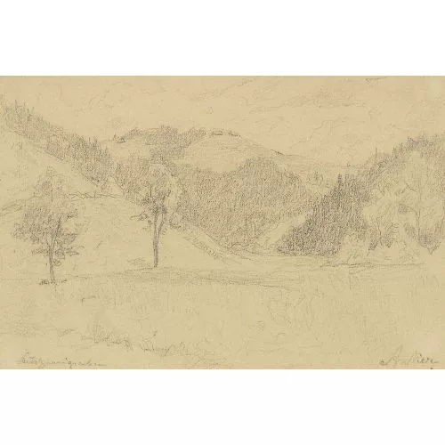 Albert Anker — Hügellandschaft.