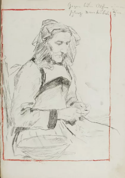 Albert Anker — Albert Anker (1831-1910), \\Vieille femme épluchant